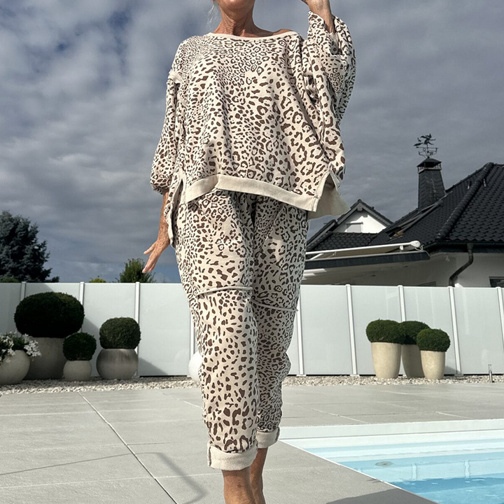 Leenora - Leopard Print Two Piece Set