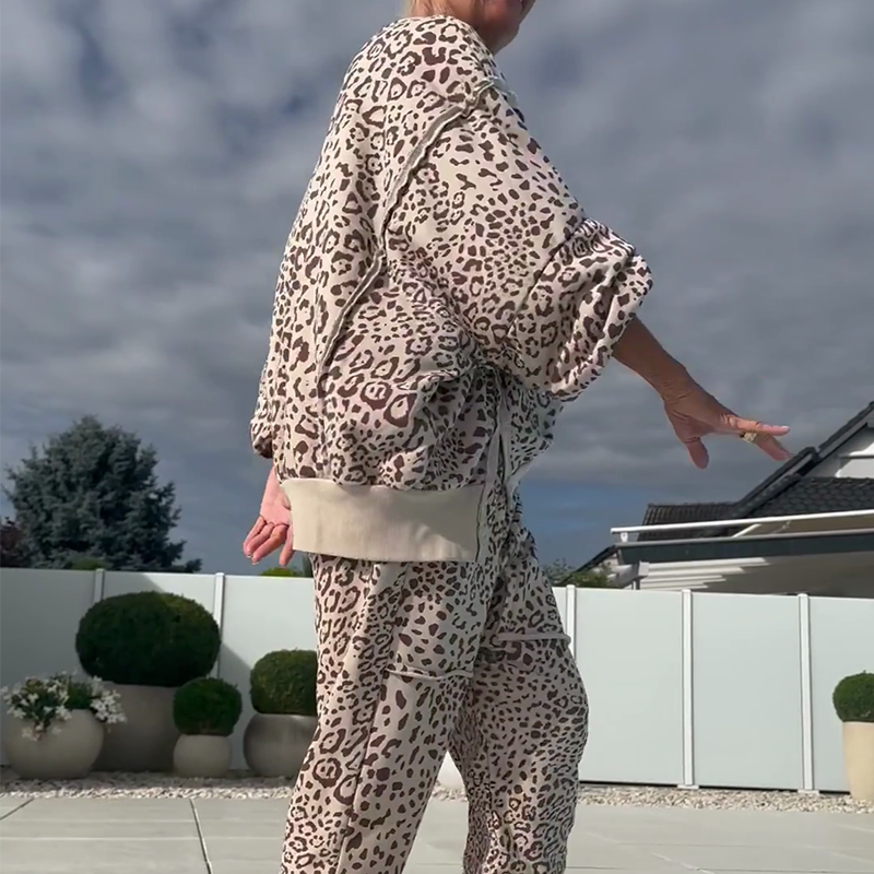 Leenora - Leopard Print Two Piece Set