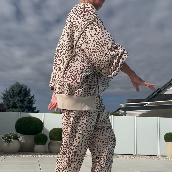 Leenora - Leopard Print Two Piece Set