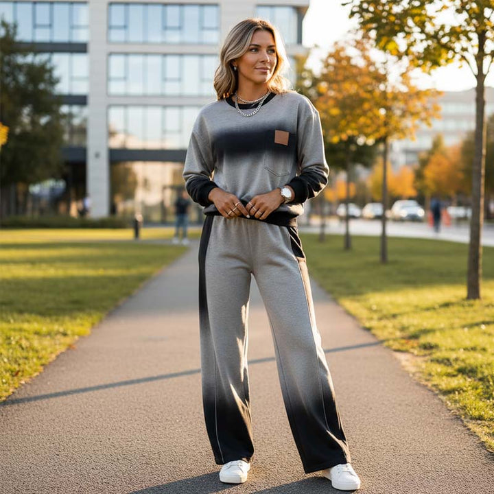 Helinza - Casual Top And Pants Set