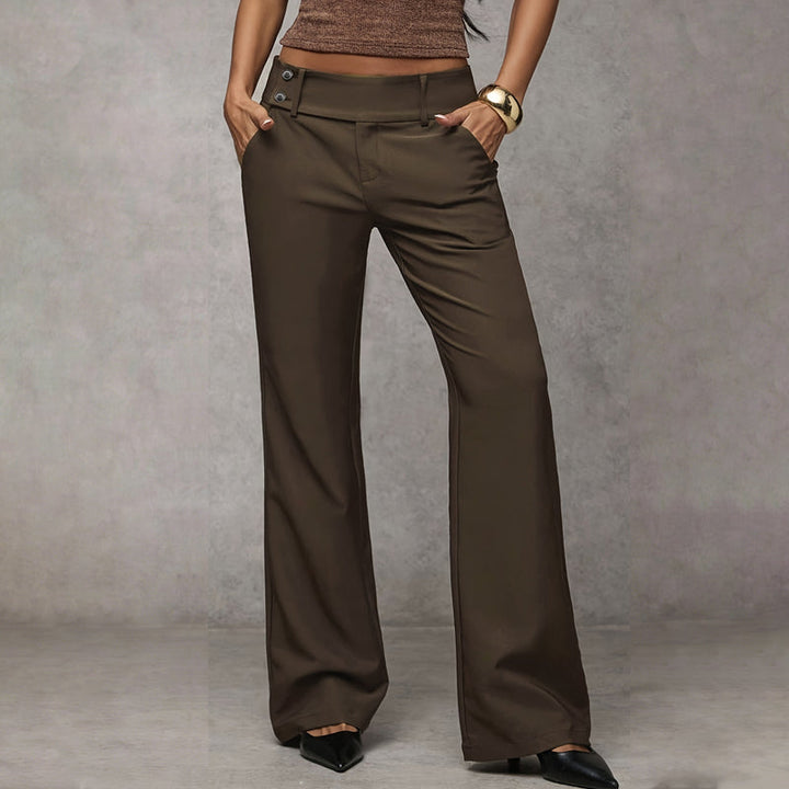 Calia - Flared Wide Leg Suit Trousers