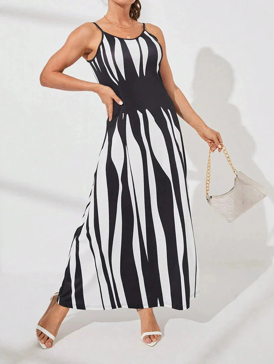 Nelesha - Printed Maxi Dess With Spaghetti Straps