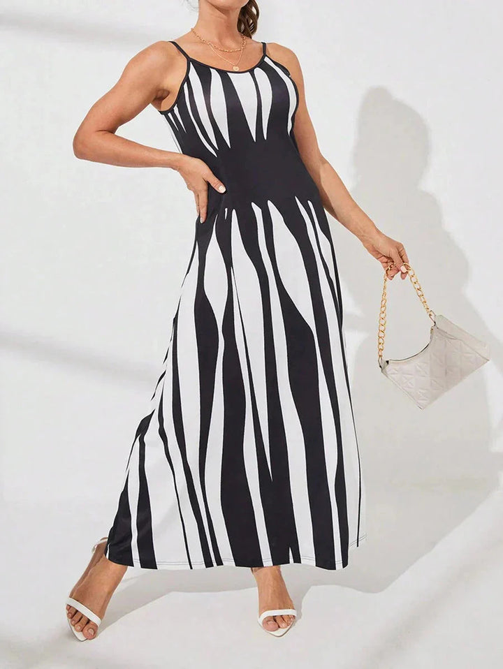Nelesha - Printed Maxi Dess With Spaghetti Straps