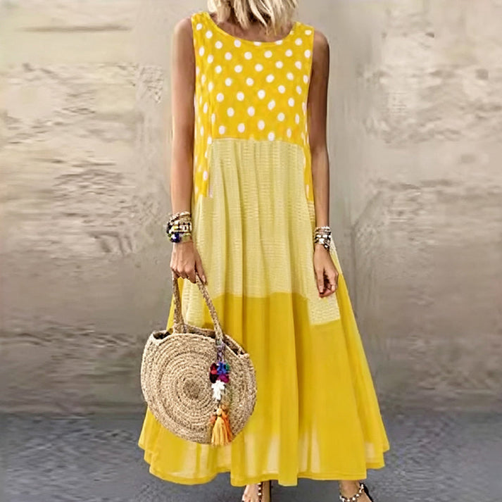 Seraisa - Sleeveless Patchwork Dress
