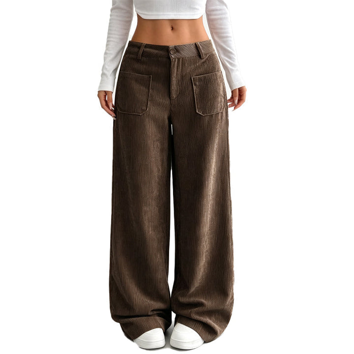 Serina - Wide Leg Trousers With Front Pockets