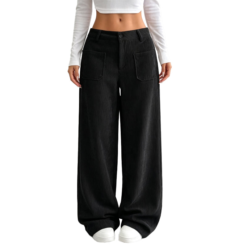 Serina - Wide Leg Trousers With Front Pockets