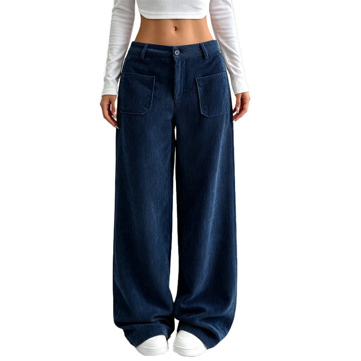 Serina - Wide Leg Trousers With Front Pockets