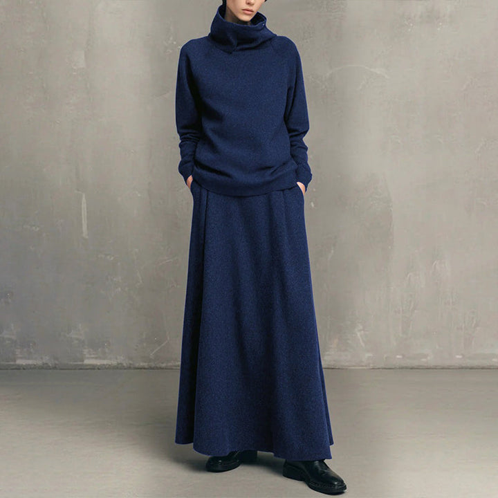 Zanena - Polo Shirt And Maxi Skirt Set