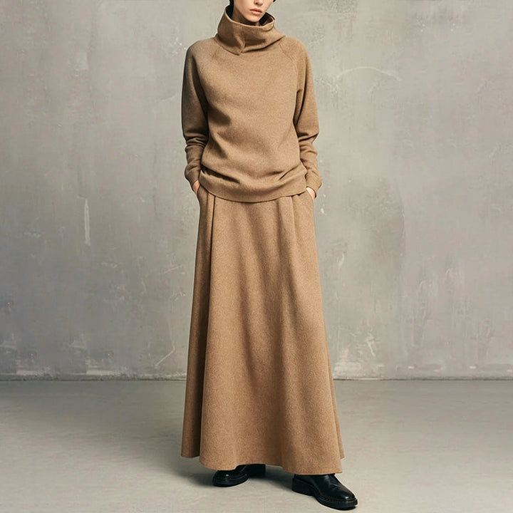 Zanena - Polo Shirt And Maxi Skirt Set