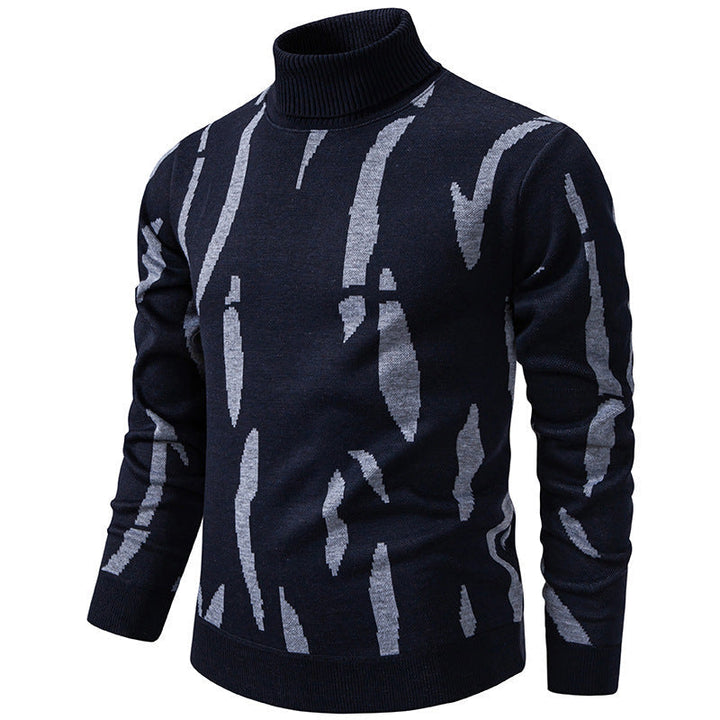 Vespersync - Casual Knitted Sweater With Abstract Print