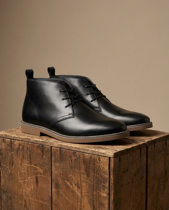 Perth - Leather Lace-Up Chukka Ankle Boots