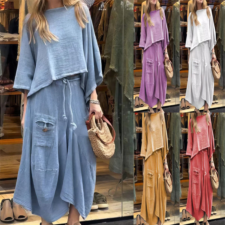 Elaine - Casual Two Piece Set Blouse And Skirt