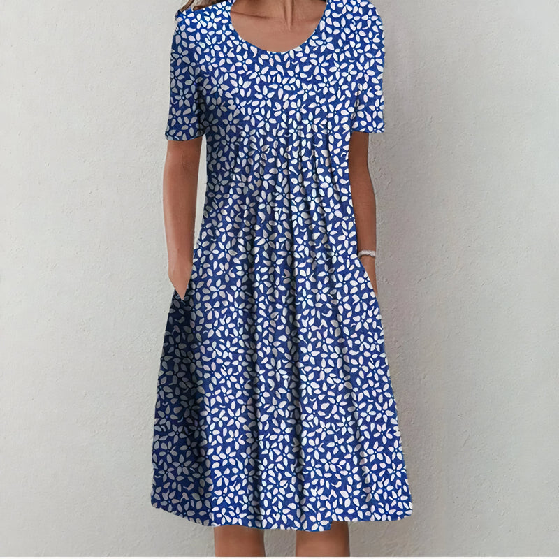 Nicolina - Elegant Cotton Floral Dress