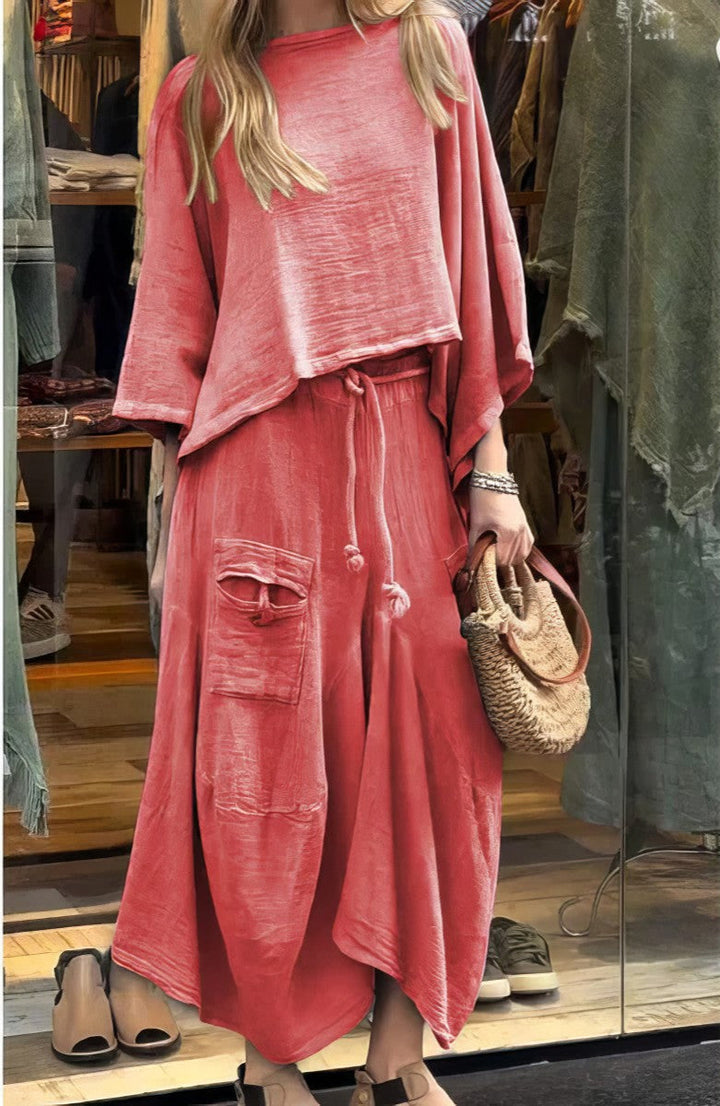 Elaine - Casual Two Piece Set Blouse And Skirt