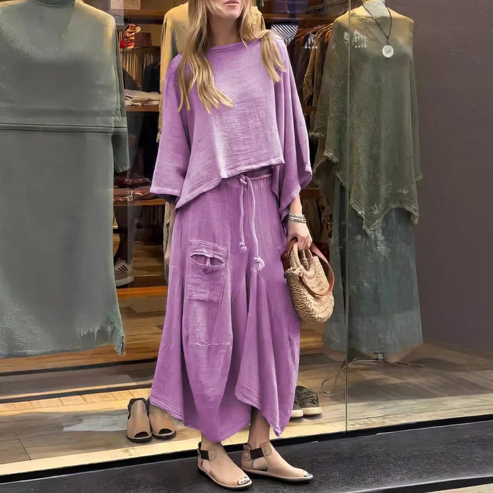 Elaine - Casual Two Piece Set Blouse And Skirt