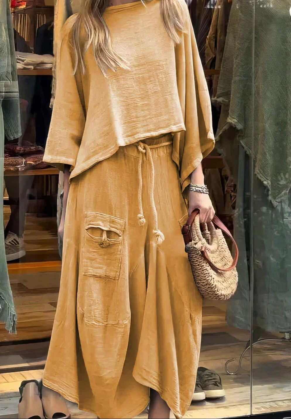 Elaine - Casual Two Piece Set Blouse And Skirt