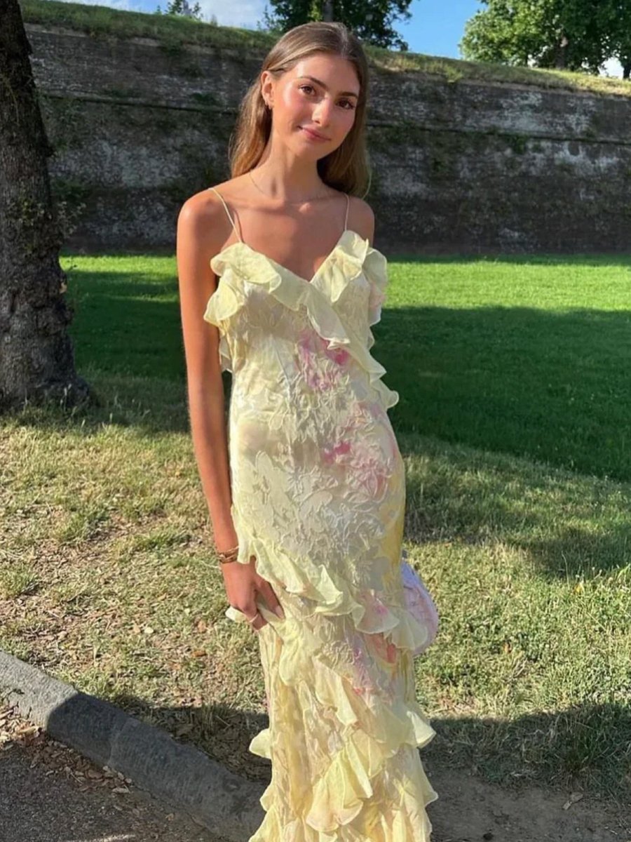 Latonya - Light Dress With Ruffles