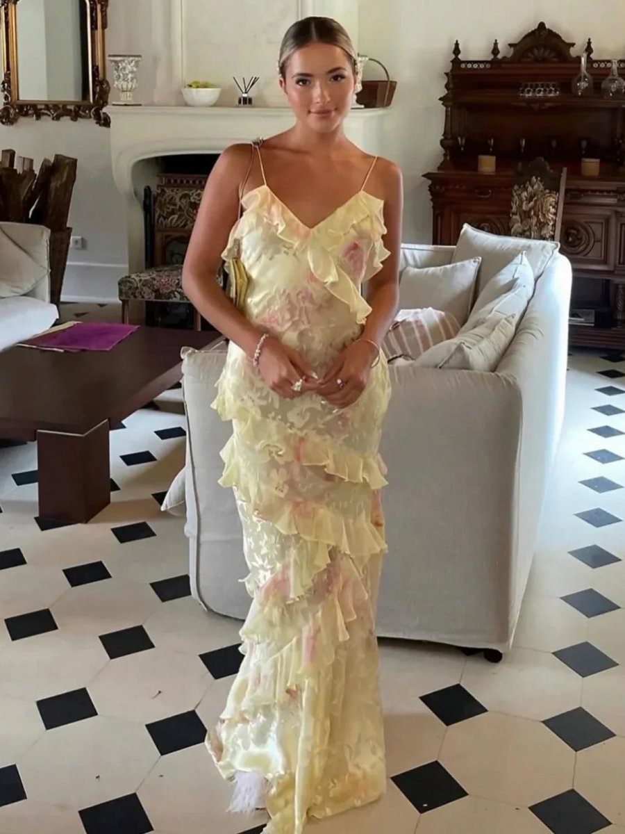 Latonya - Light Dress With Ruffles