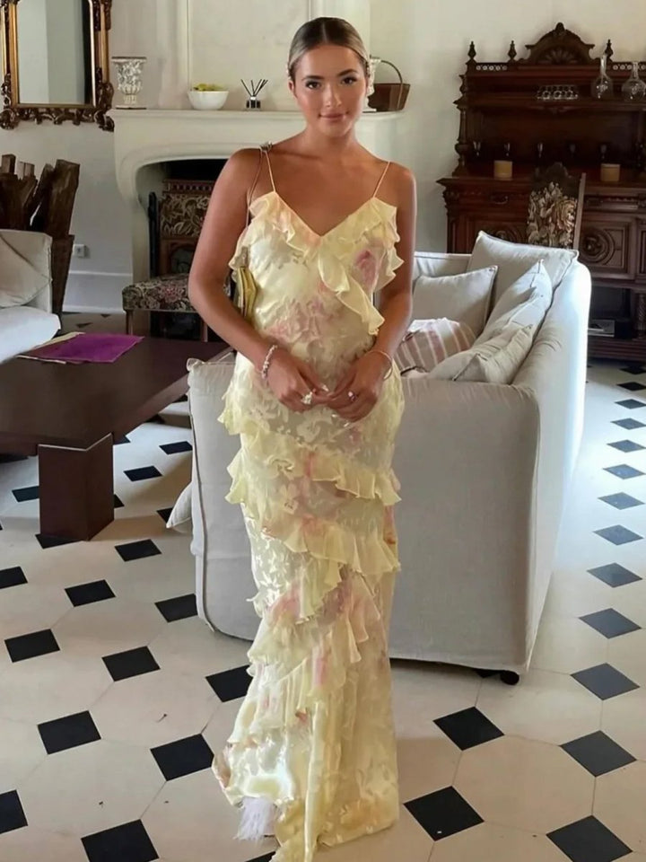 Latonya - Light Dress With Ruffles